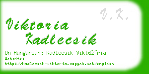 viktoria kadlecsik business card